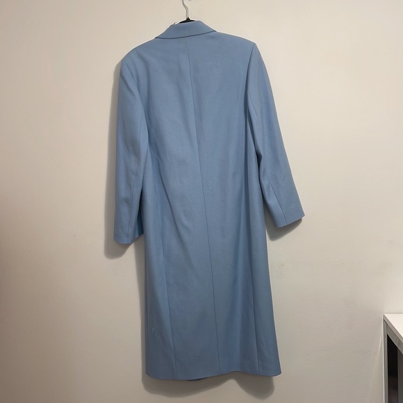 Zara blue long coat XS NWOT - Picture 6 of 10